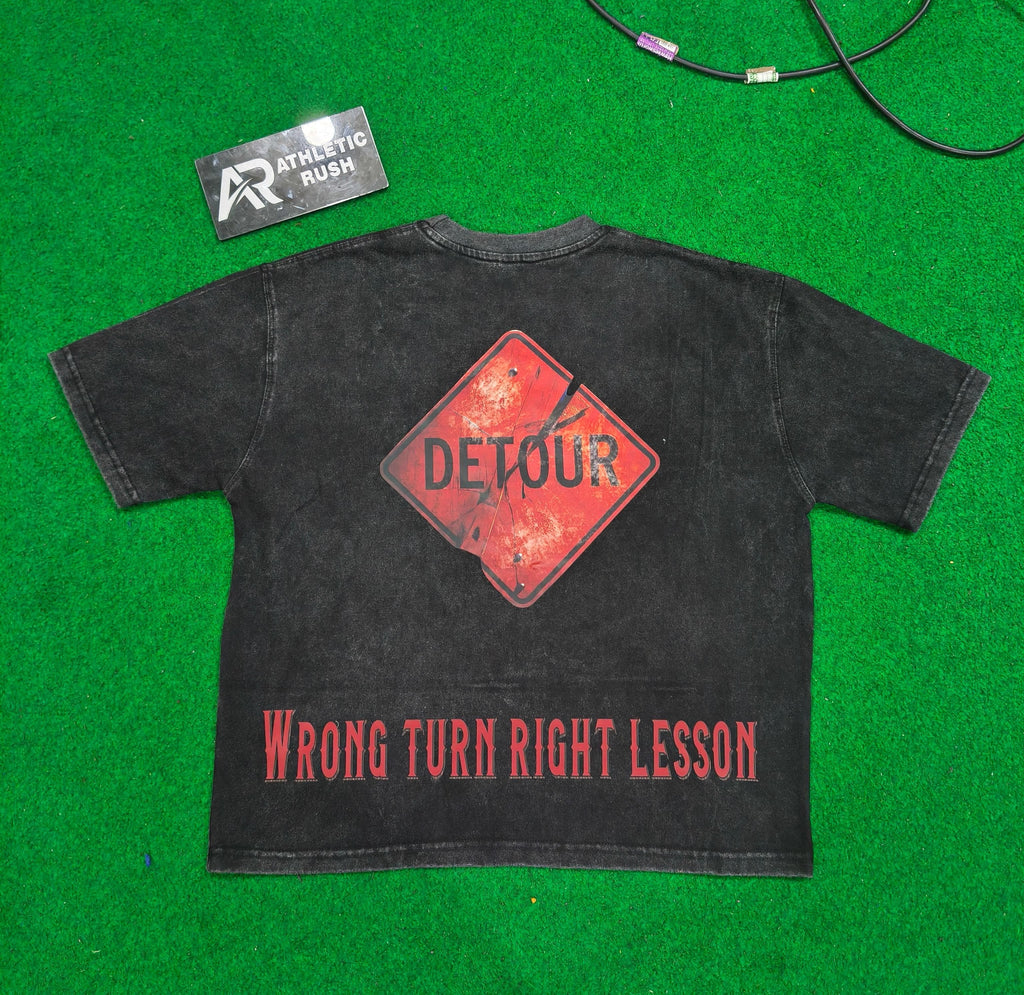 Vigil “Embrace Detours” Oversized Tee — Black/Orange