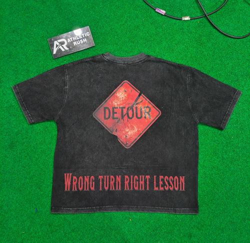 Vigil “Embrace Detours” Oversized Tee — Black/Orange